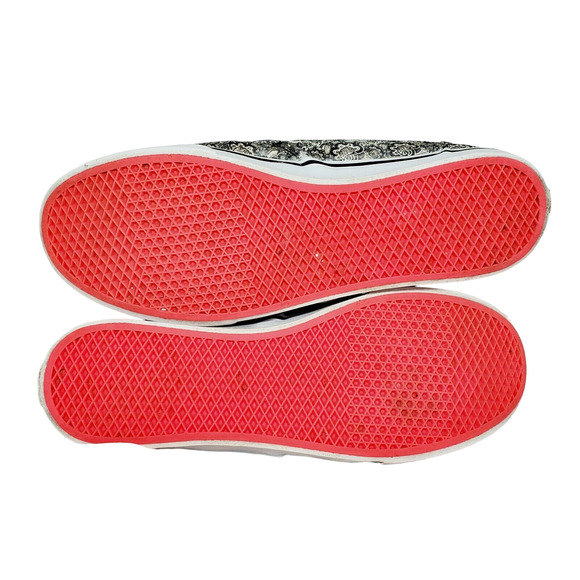 Vans Off The Wall Womens White Black Paisley Low Top Sneakers Shoes Size 9 - Picture 6 of 7